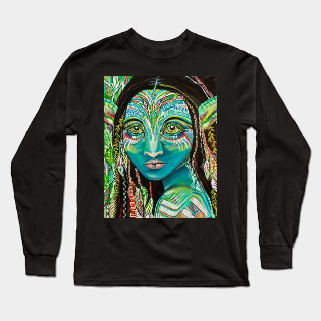 Na'vi Long Sleeve T-Shirt by LauraMcGowanArt